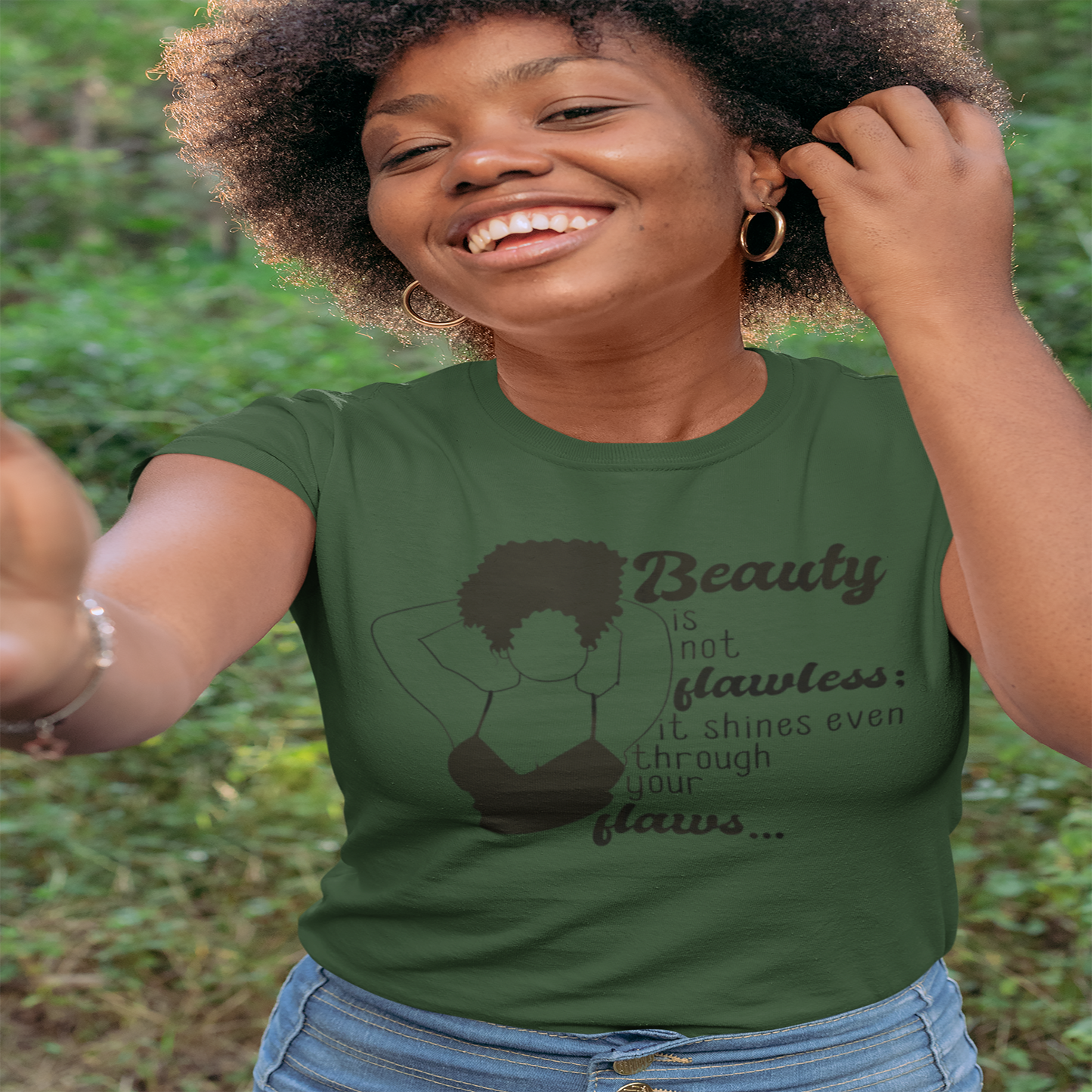 "Beauty is Flawless" unapologetically black tee