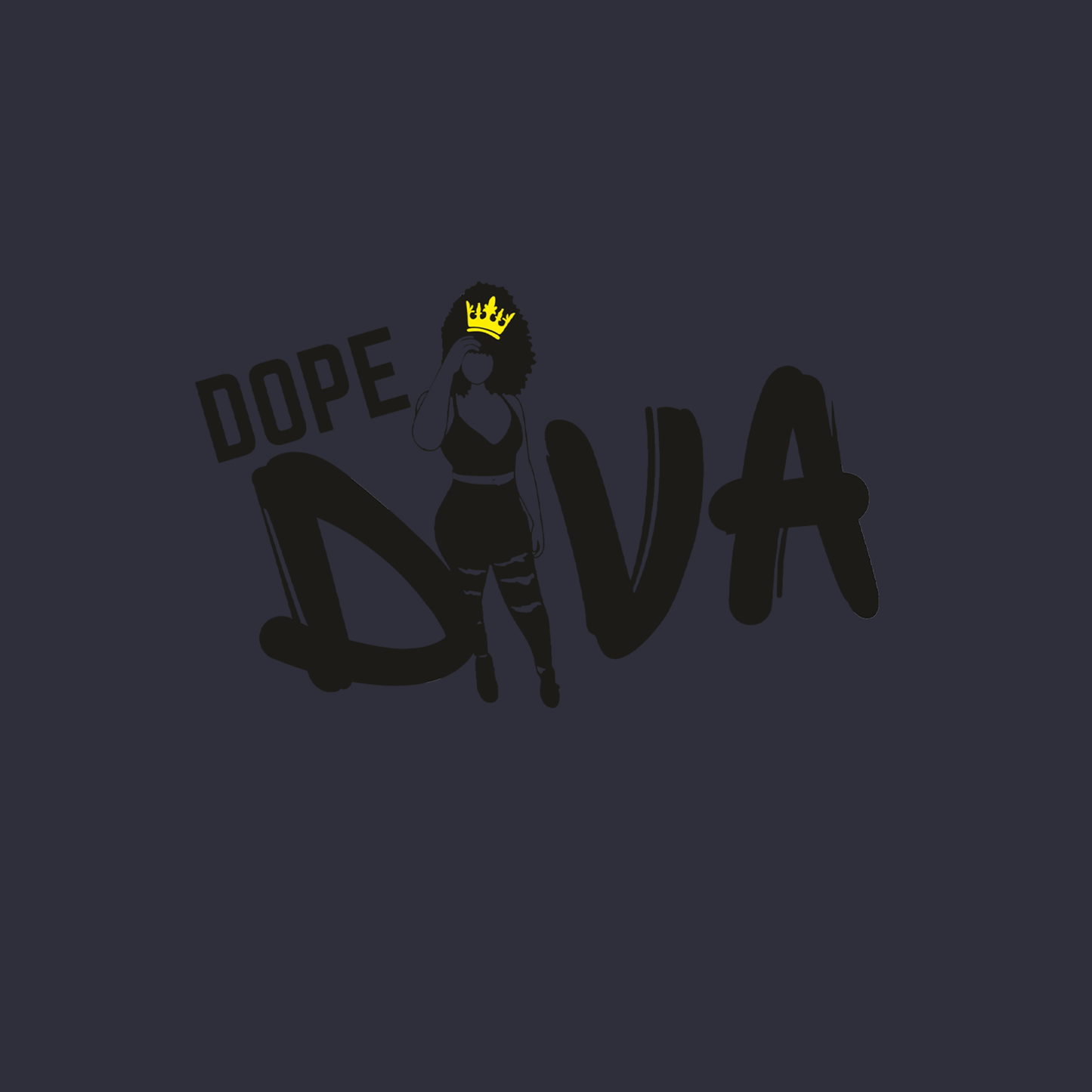 "Dope Diva" black graphic tees